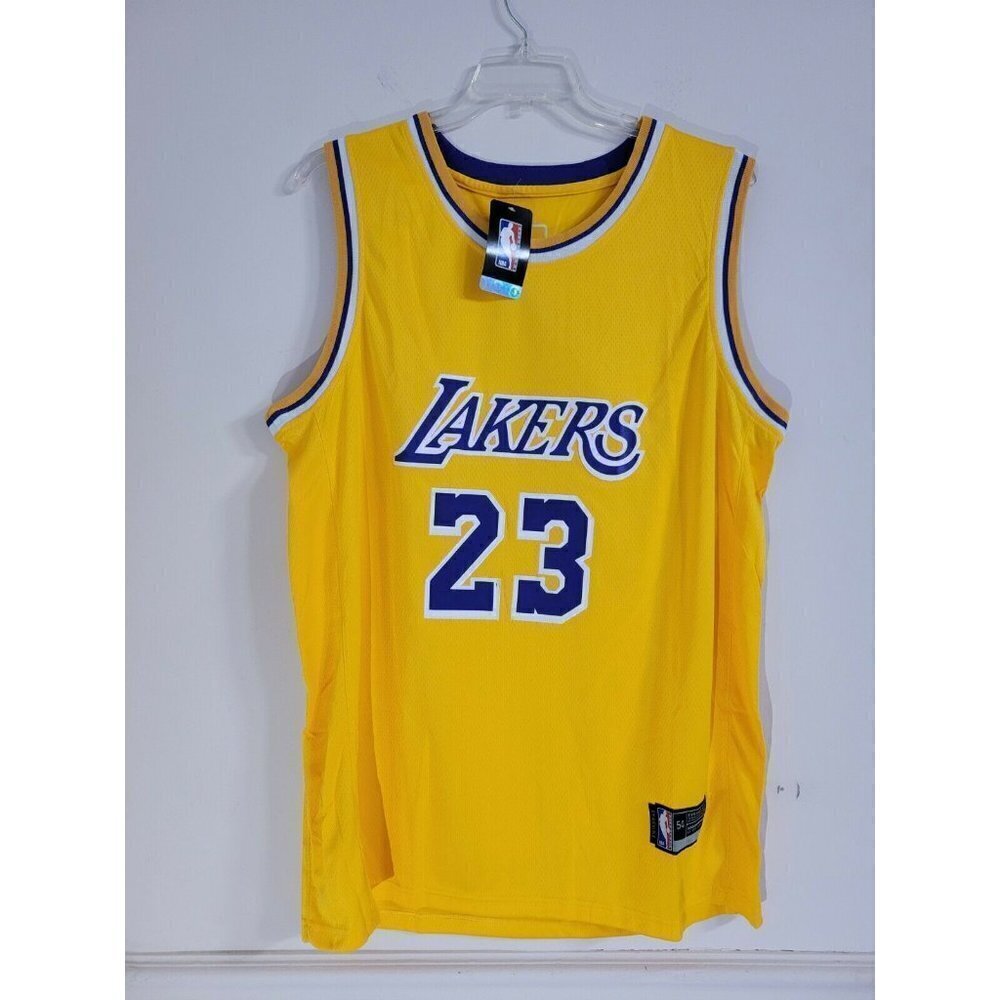 AUTHENIC LeBron James Los Angeles Lakers Nike Gold #23 Swingman Jersey M…